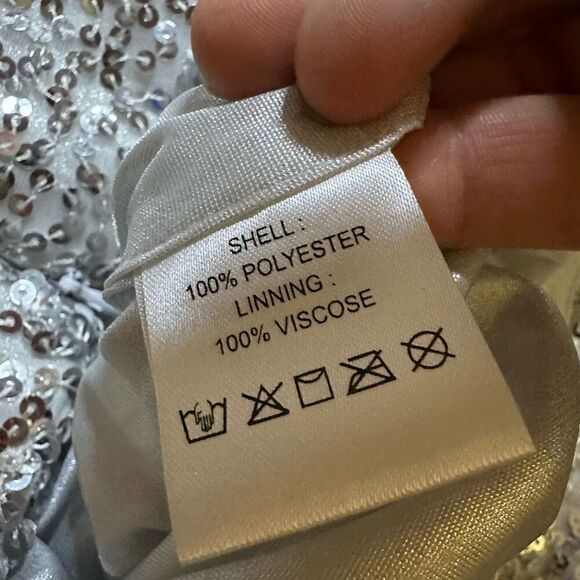 Free people silver sequin flare pants large - Picture 8 of 10